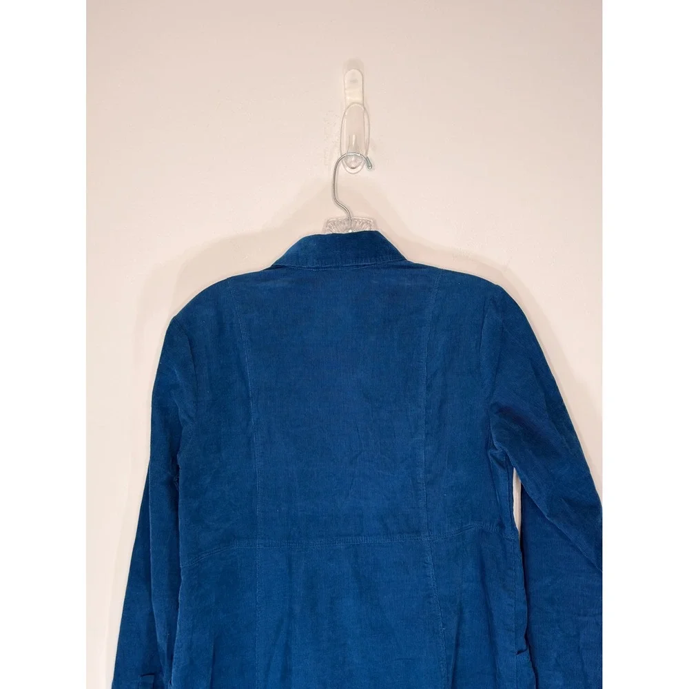 J. Jill Corduroy Dress Teal Long Sleeve‎ Festival Heritage Cabin Prairie XS